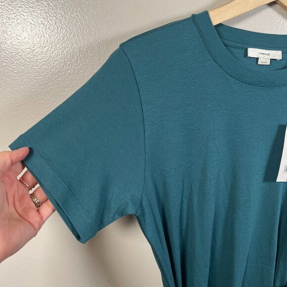 Vince Tie Waist Wrap Dress Size XS Green Minimal Work Office Career Comfy - Picture 7 of 12